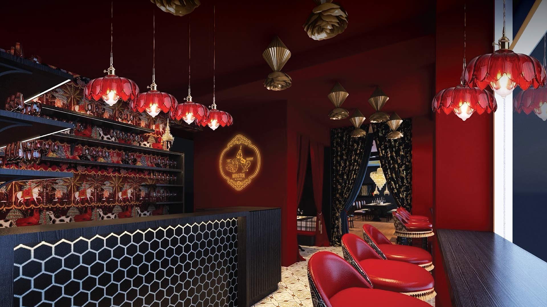 Shadalai Restaurant mit Tresen